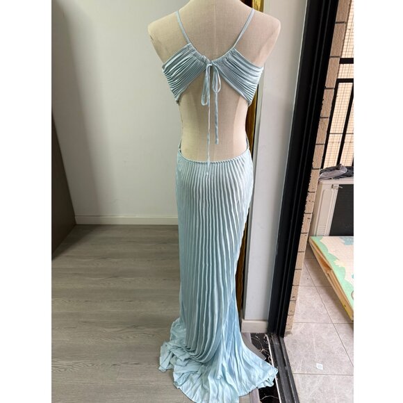 A.L.C. Moira Pleated Halter Maxi Dress - Picture 4 of 11